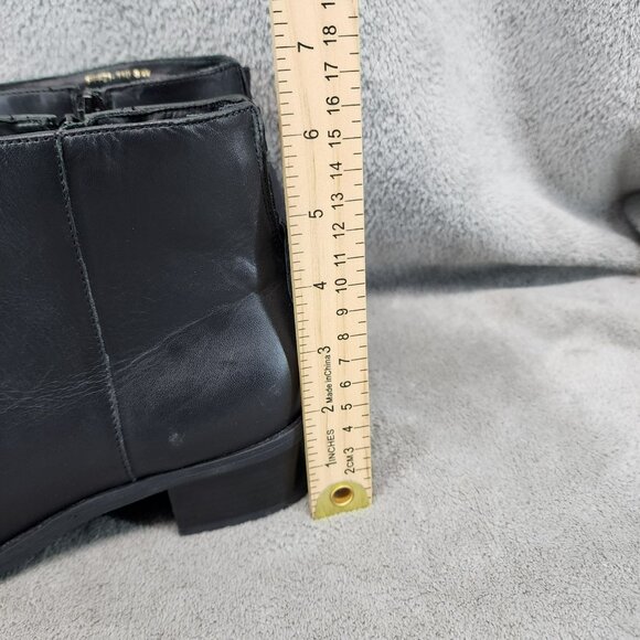David Tate Shoes Womens Size 8 Black Leather Side Zip Ankle Boots - Picture 2 of 12